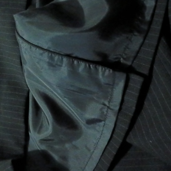 Pencil Skirt Black w/Pinstripe By  Rafealla Lined Size 10 With Back Vent NWT - Picture 7 of 7